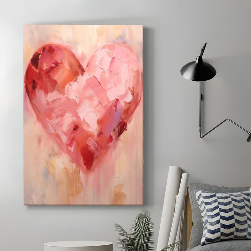 Affiche d'art mural sur toile encadrée de la Saint-Valentin de 1pc