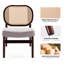 Fauteuil kaki pour salon et coin lecture, design du milieu du siècle, construction robuste, coussin confortable, dossier fait main, structure ergonomique, assise de 53 x 51 cm