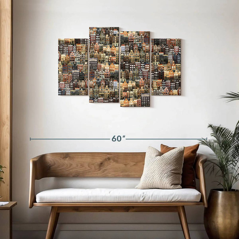 Sireci Amsterdam Cityscape, 27" H x 43" W