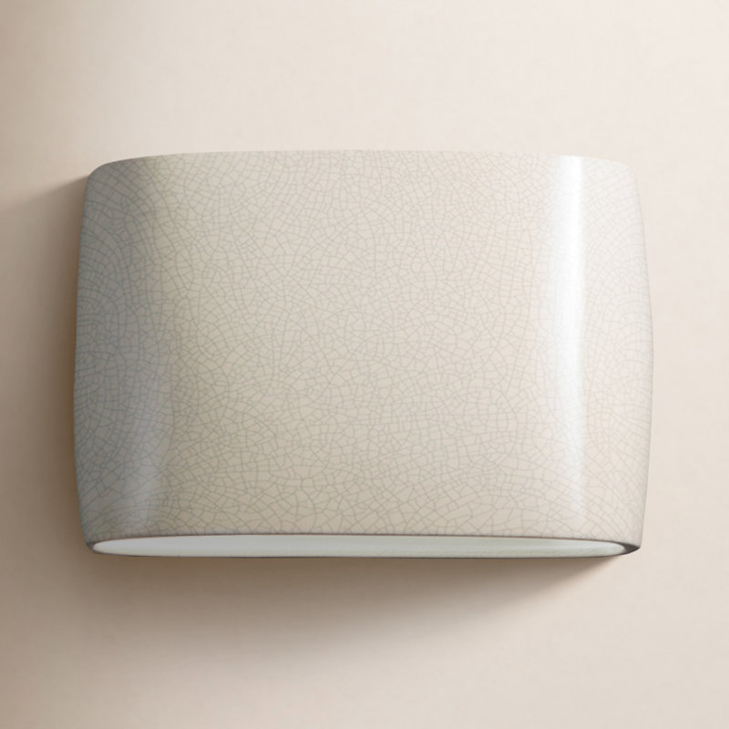 Plafonnier encastré d'extérieur Logan H 9,75 po, Blanc craquelé, H 9,75 po x l 16 po x P 4 po, Incandescent