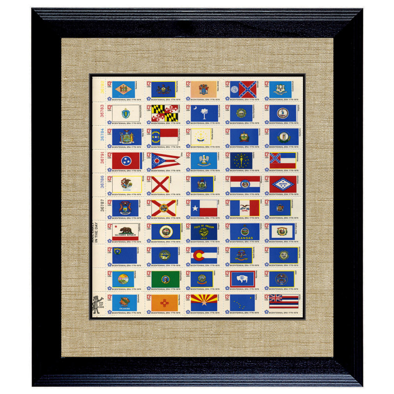 Cadre photo en feuille de timbre drapeau des États-Unis