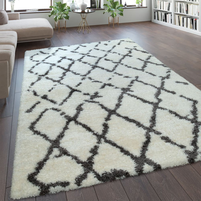 Stanwyck Geometric Shag Area Rug, Rectangle 160 x 230cm