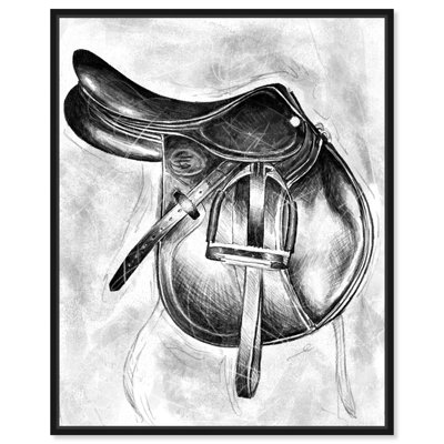 " Jumping Saddle Farm Animals " Painting Print