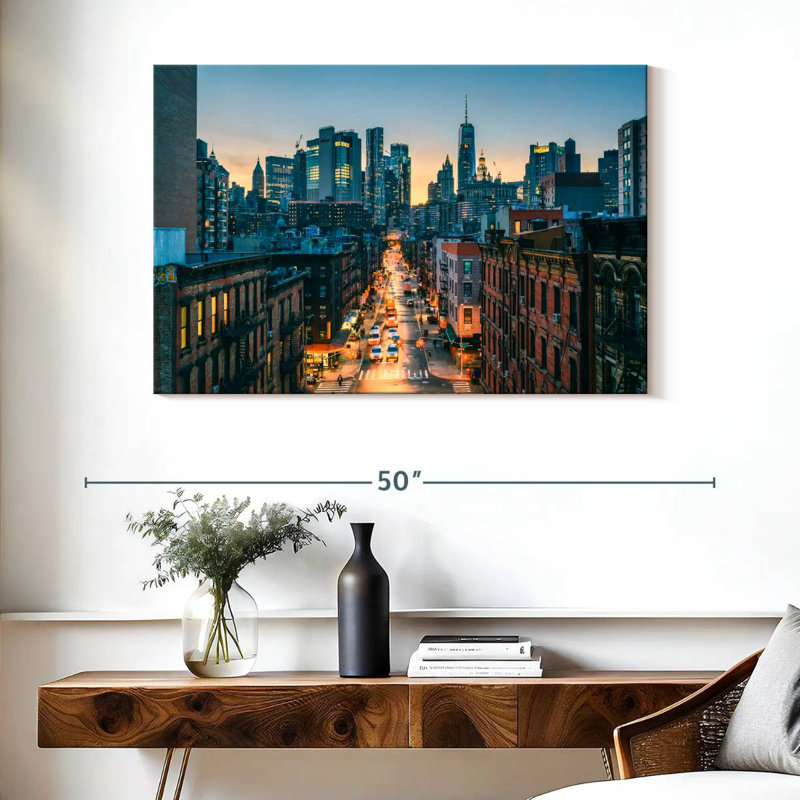 Sireci Lower Manhattan Twilight Rush, 26" H x 39" W