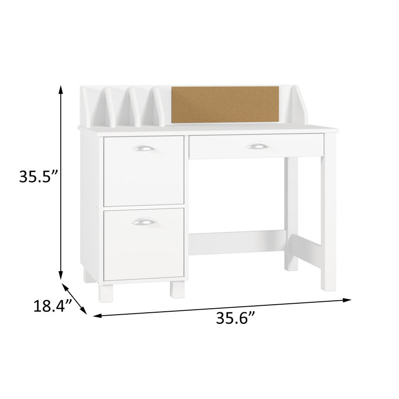 Bureau l 35,6 po avec rehausse
