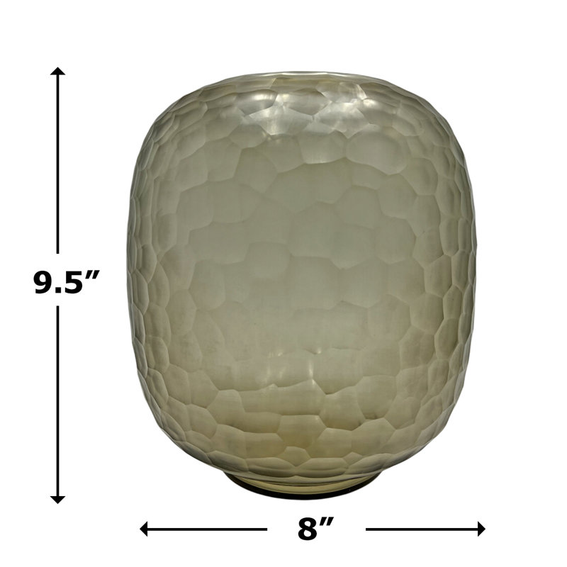 Vase décoratif en verre 10 "