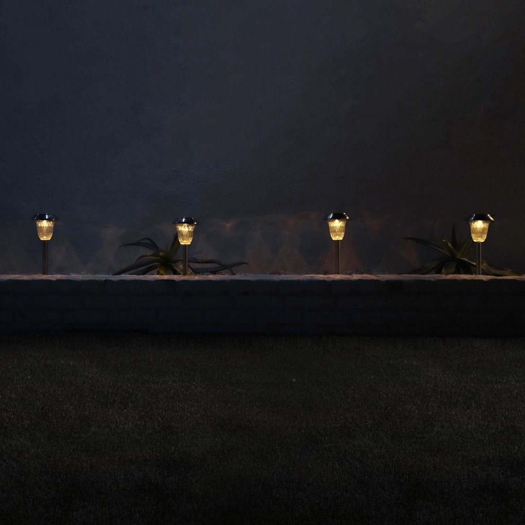 LED Pathway Lights Silver (Set of 4) Alpine