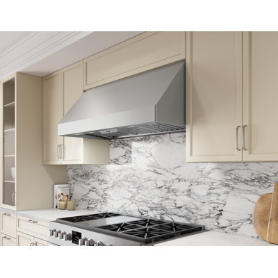 Tempest II 650 CFM Wall Mount Range Hood with LED Light in Stainless Steel
