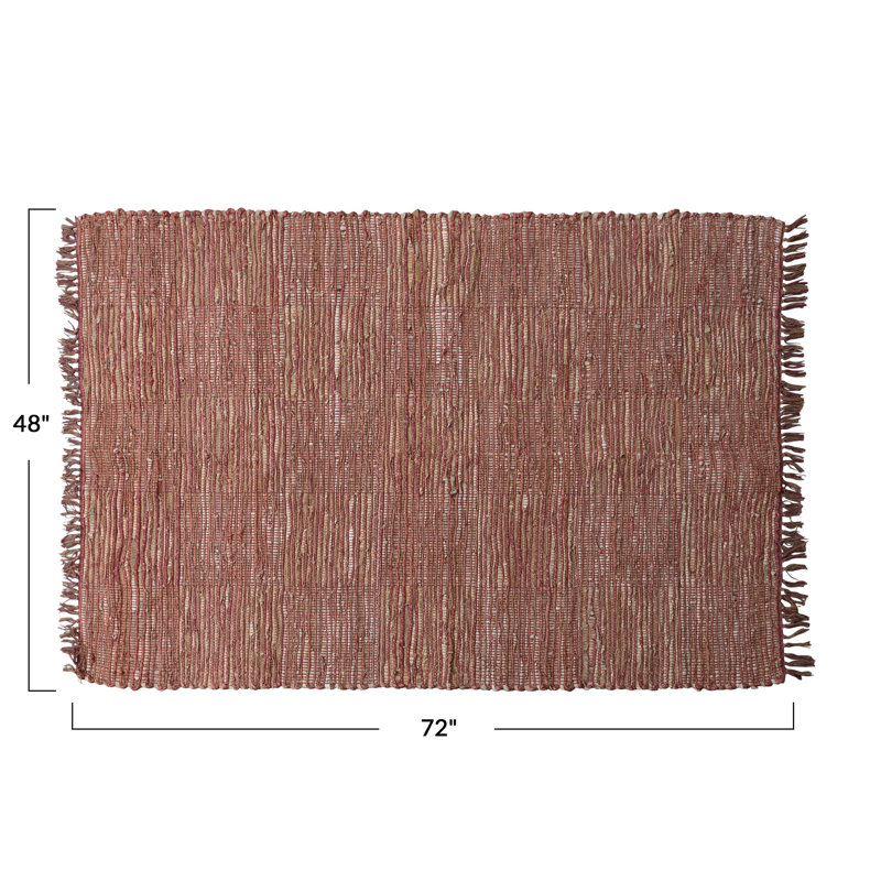 Tapis en jute et en cuir Farmind