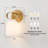 1- Light White Glass Wall Sconce