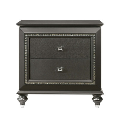 Table de chevet élégante avec deux tiroirs fonctionnels, idéale pour ajouter une touche de sophistication à n'importe quelle chambre à coucher