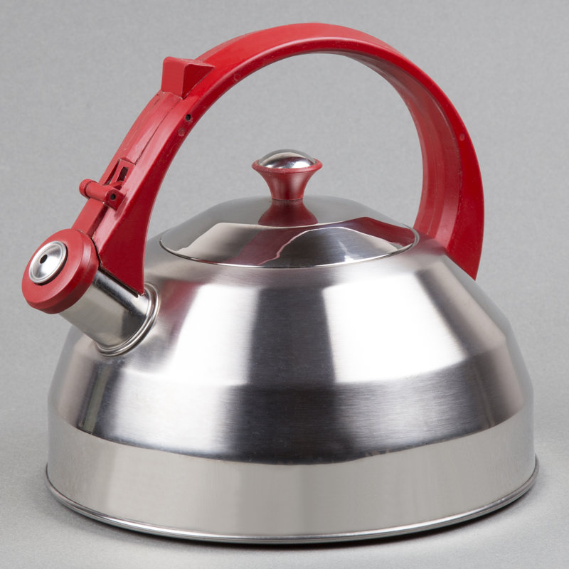 Creative Home 2,8 pte Bouilloire pour cuisinière en acier inoxydable, Rouge