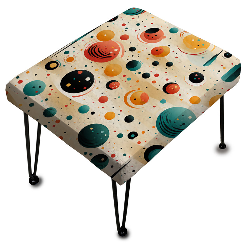 Cosmic Minimalism - Geometric Rectangle Ottoman