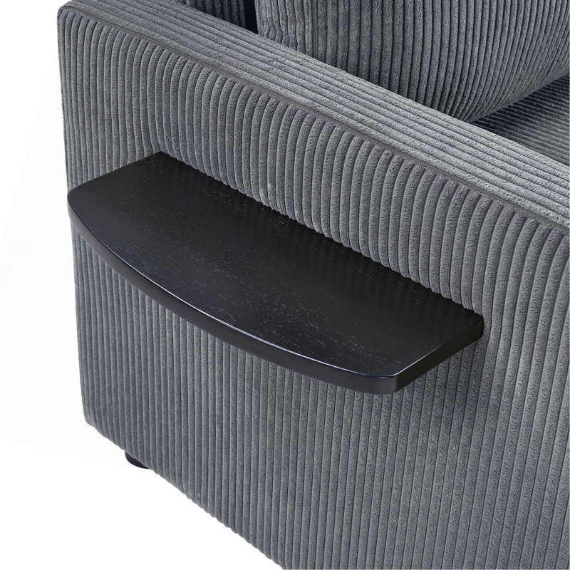 Canapé-lit Corduroy, Gris