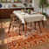 Kaldi Washable Rugs for Living Room Botanical Print Area Rug Non Slip Stain Resistant Dining Room Mat