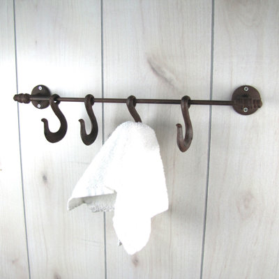 Mervin Iron 4 - Hook Wall Mounted Coat Rack