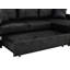 Canapé modulaire 94 po en similicuir avec lit escamotable et rangement pour chaise longue-368569845-368569849