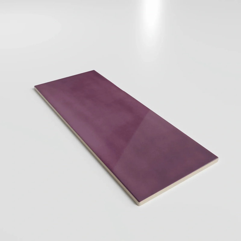 Joy Glossy 4x10 Subway Tile for Kitchen Backsplash & Bathroom Wall – Classic Ceramic Design, Purple