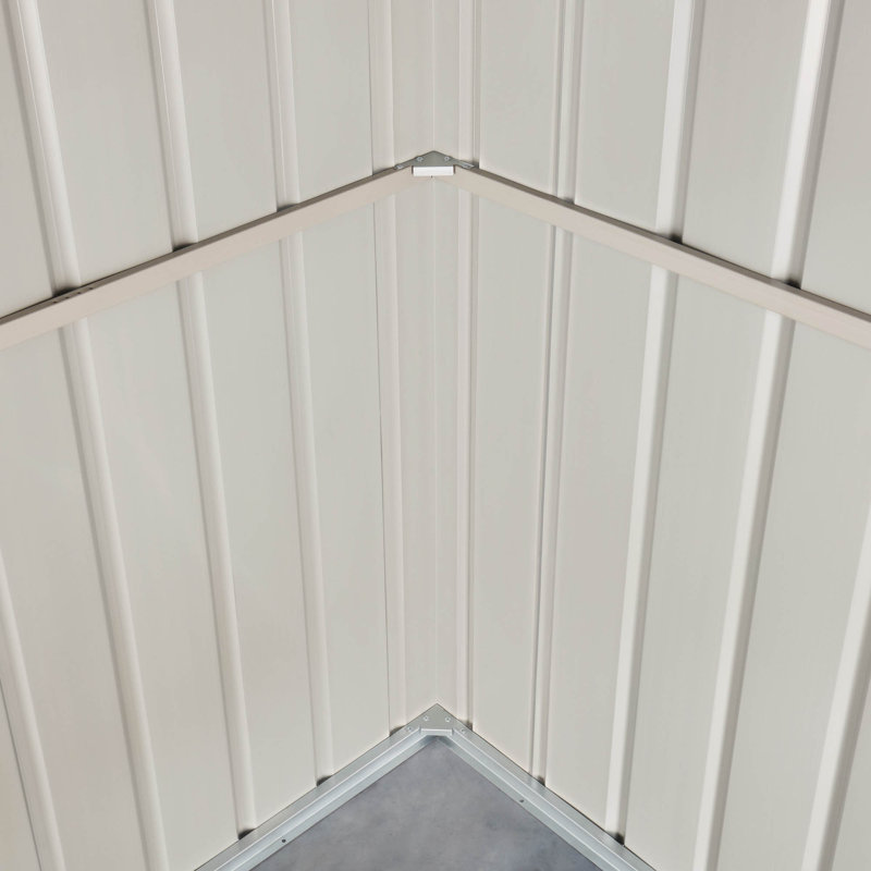Globel 10 X 6 Apex Grey Metal Shed, Green