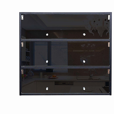 Glass Door Shoe Box Shoe Storage Cabinet With RGB Led Light
