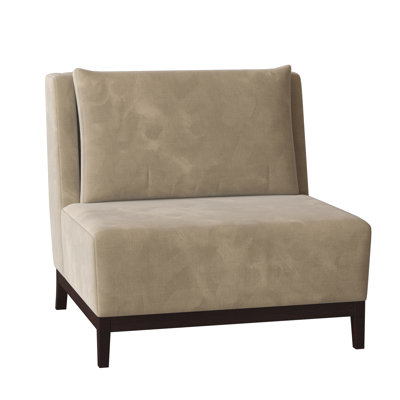 Fauteuil de chambre à coussin en polyester large de 35 po Barton