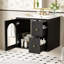 Ensemble de meuble-lavabo mural 24 po pour petit espace, armoire de salle de bain avec lavabo en céramique, 2 tiroirs et 1 porte à fermeture en douceur-140687643