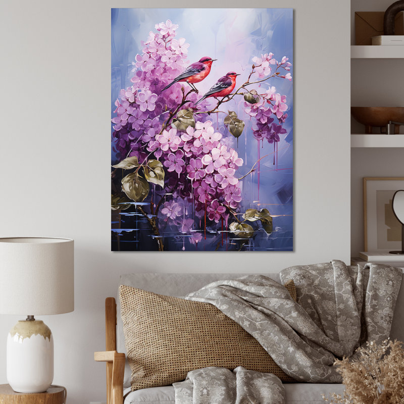 Lilas lilas sérénade IV sur toile, H 32 po x l 24 po x P 1 po