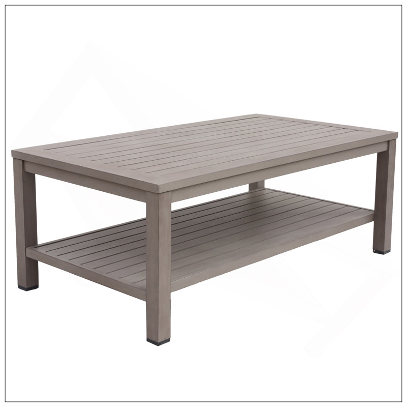 Table basse rectangulaire en aluminium, Brama