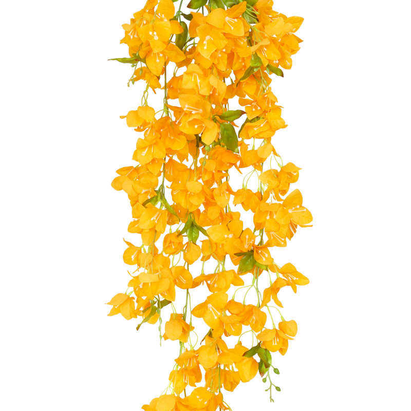 Buisson artificiel de fleurs de bougainvilliers suspendus, Jaune miel