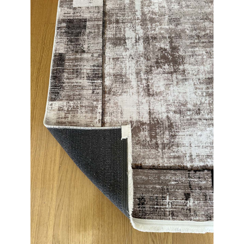 Tapis en coton avec envers antidérapant Lanney, Rectangle 2 pi 7 po x 3 pi 11 po