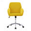 Chaise de bureau ergonomique avec dossier large, coussin et base dorée pour plus de confort et de style