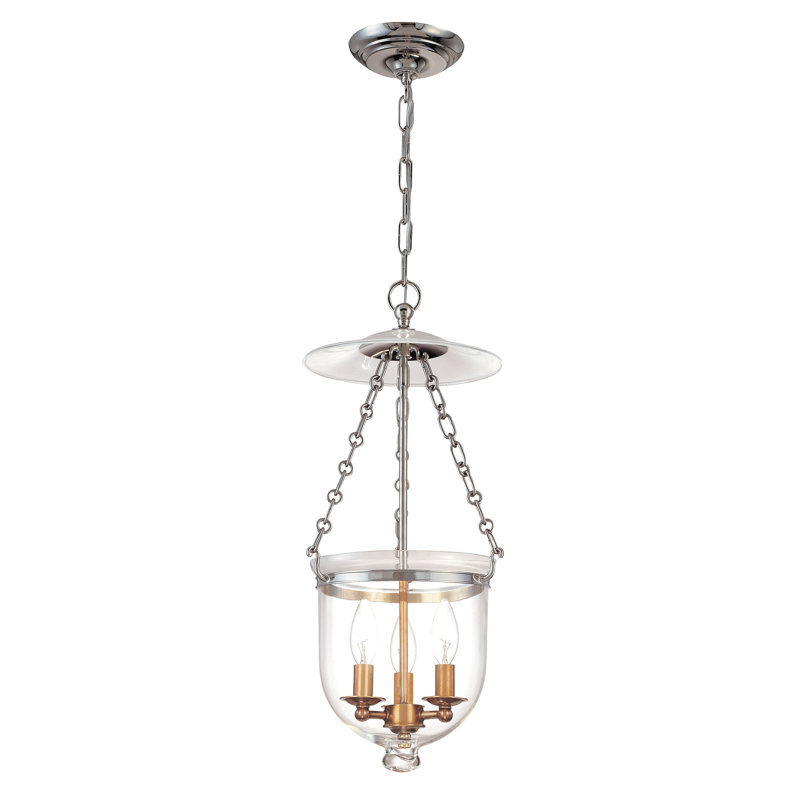 Hampton 3 - Light Pendant, Plain, Aged Brass
