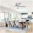 52" Modern Brushed Nickel Finish Reversible Quiet Motor Ceiling Fan with Light and Remote Control