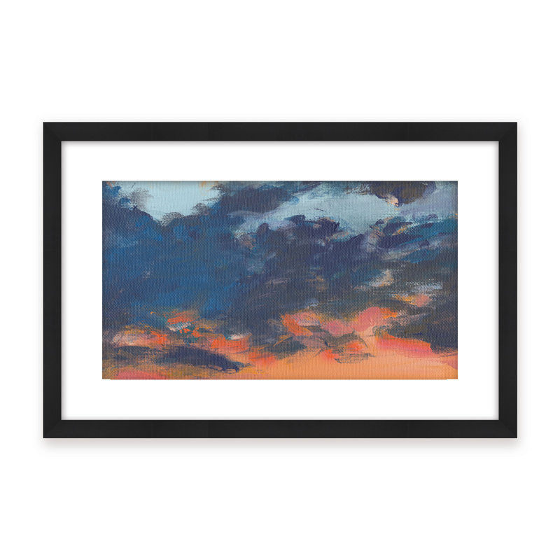 Coastal Retreat Asbury Park Sunset, Framed Canvas, Beige, 24" H x 30" W x 2.375" D