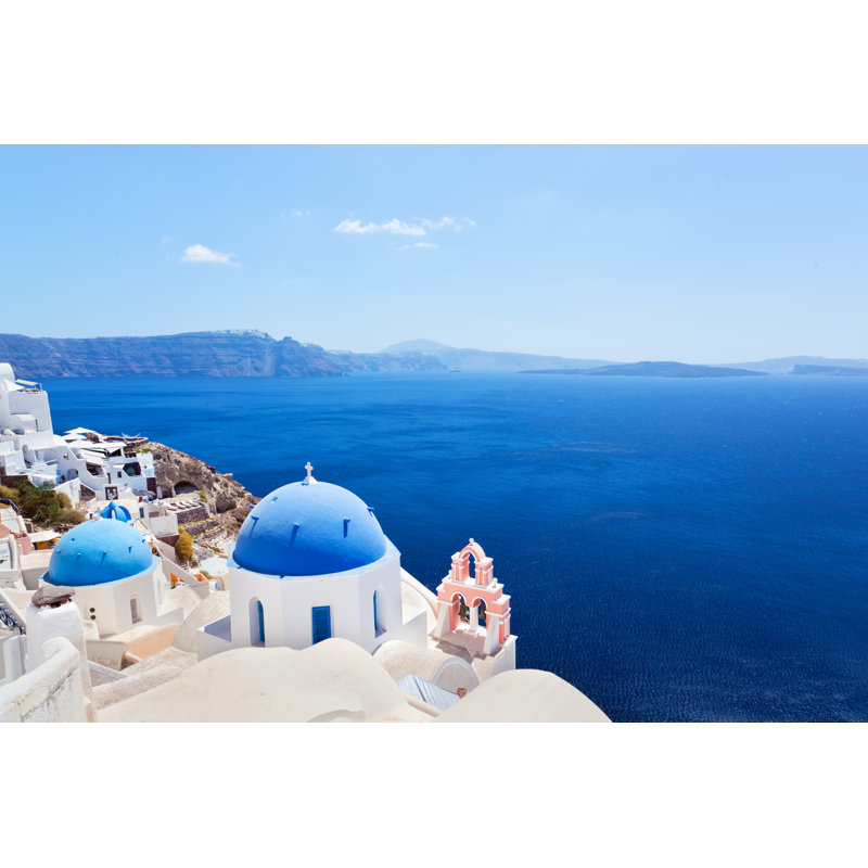 Oia Town On Santorini Island by NiseriN - Wrapped Canvas Print, 51cm H x 76cm W