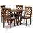 Bouknight 5-Pc Dining Set in Grey Fabric and Walnut Finished Wood, 37.4'' H X 18.1'' W X 20.3'' D-1311001855