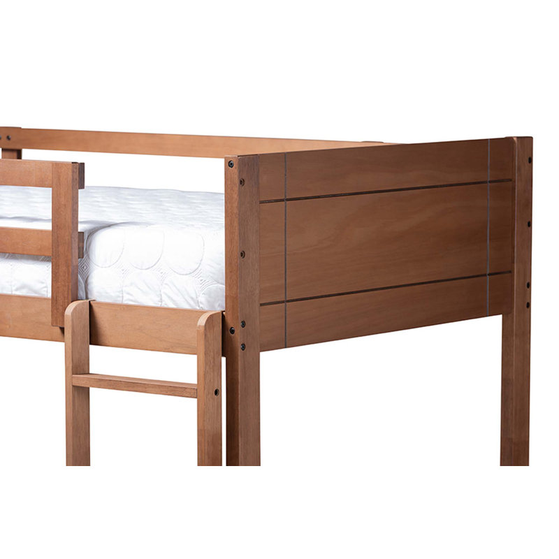 Annelise Kids Twin Bunk Bed, Walnut
