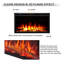 CASTELLO FLAMME Stainless Steel Electric Fireplace Insert-11039582