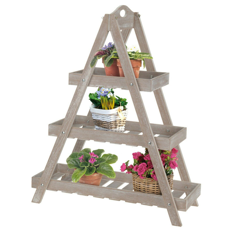 Alcaldes Wood Plant Stand, Brown