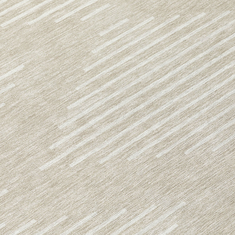 Tapis beige intérieur / extérieur lavable à la machine Chayden ACN1016, Tapis de couloir 2 pi 3 po x 7 pi 6 po