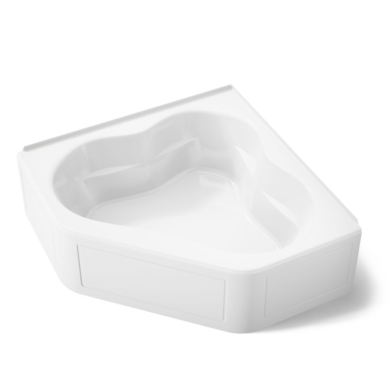 Tercet 60" x 60" Soaking Bathtub, White