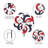 48"H Americana Wind Spinner Garden Stake