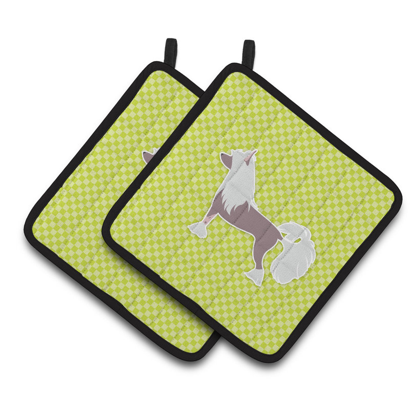 Cuisinier poignée à damier de crête avec damier east urban home, Vert