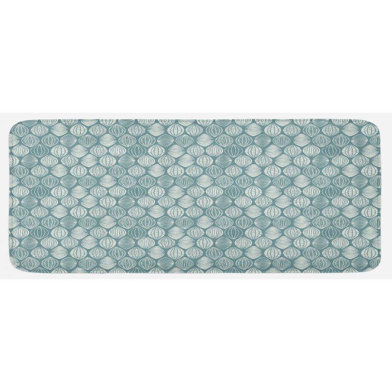Différents types de tapis de cuisine ovale Doodle