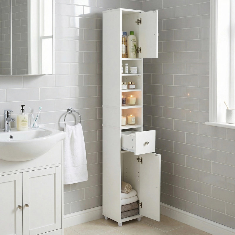 Bathroom Cabinet, White
