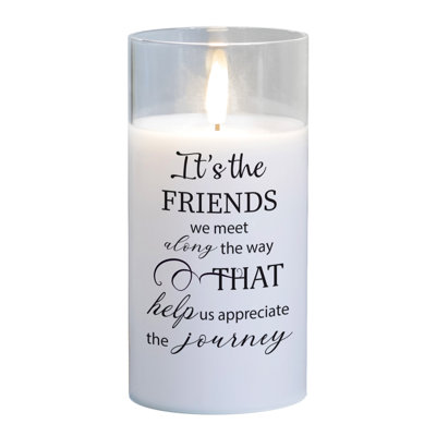Flameless Jar Candle with Glass Holder