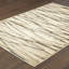 Tapis abstrait tissé à la machine 2 pi x 3 pi ivoire