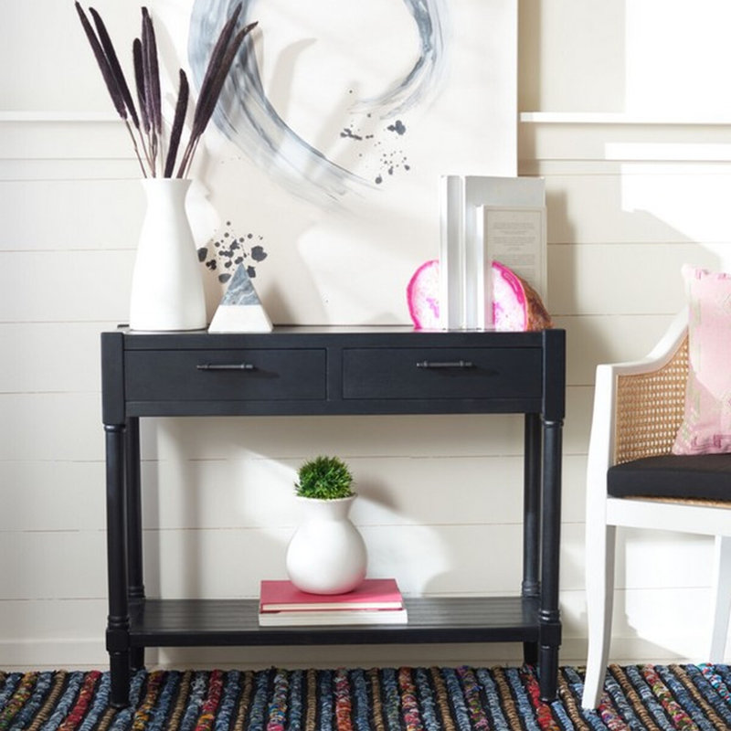 Mehaffey 35.5'' Console Table, Black