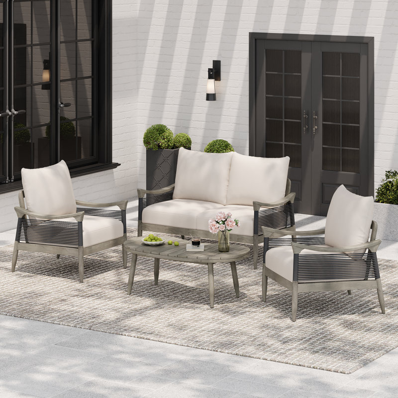 Jae Stylish 4-Piece Conversation Set, Gray