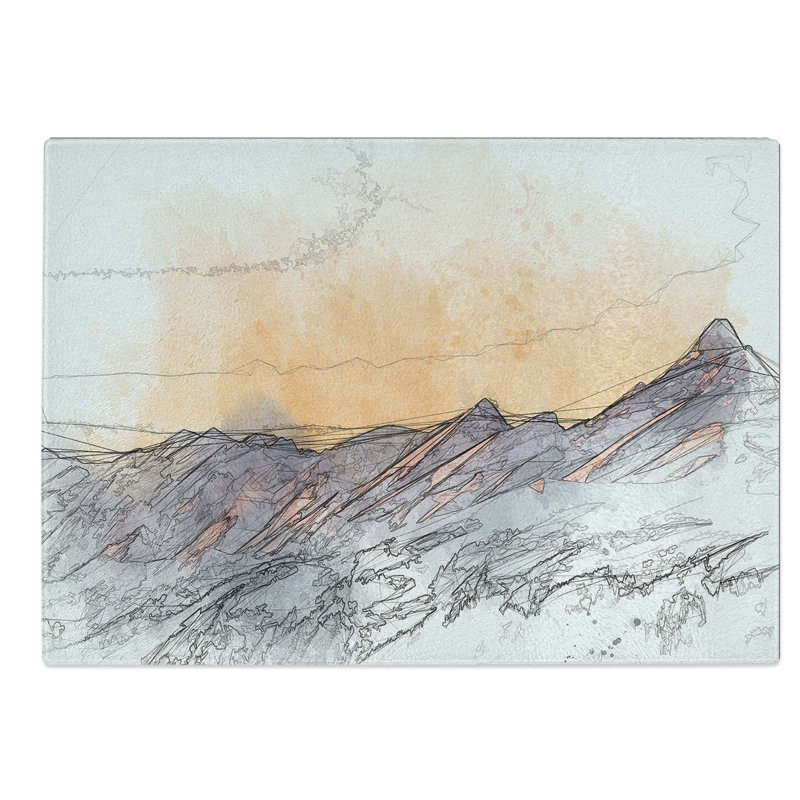 Glass Mountain Colours in Abstract Chopping Board, 39 cm W x 28.5 cm L